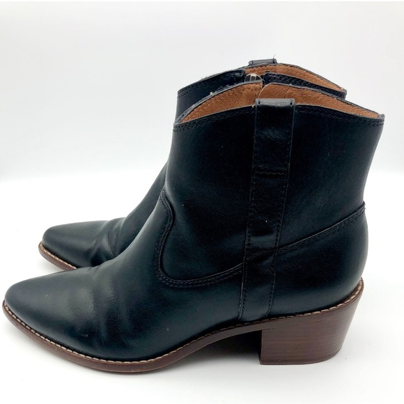 Madewell The Hailie Boot Leather In Black - Picture 6 of 16
